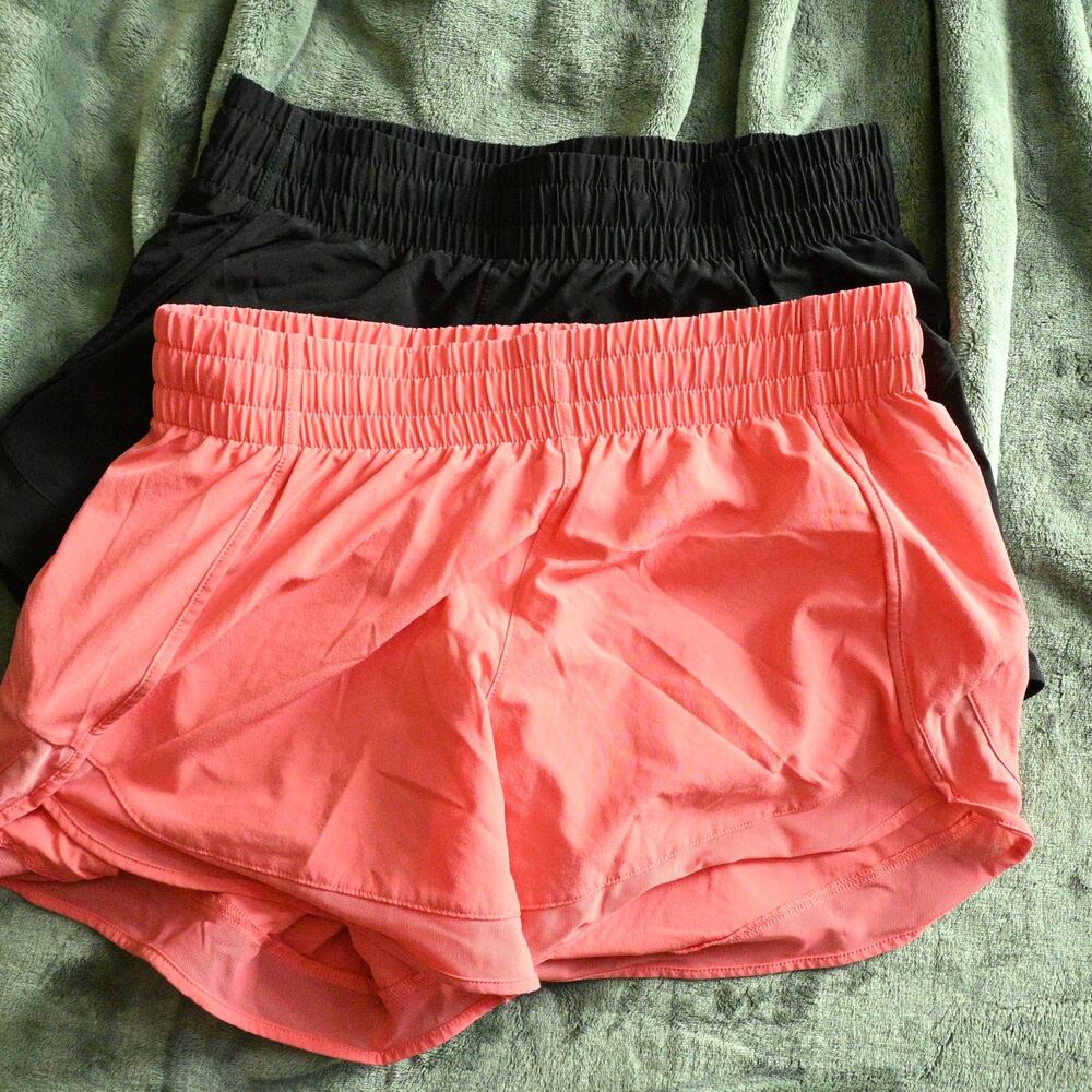 Lot of 2 Athleta Women's XS Mesh Racer Run Shorts Athletic Stretch Lightweight